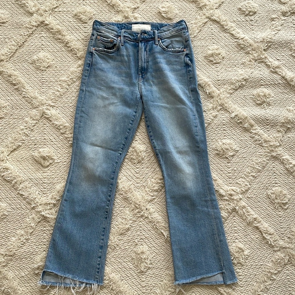 Mother The Insider Crop Step Fray Jeans - Picture 2 of 7